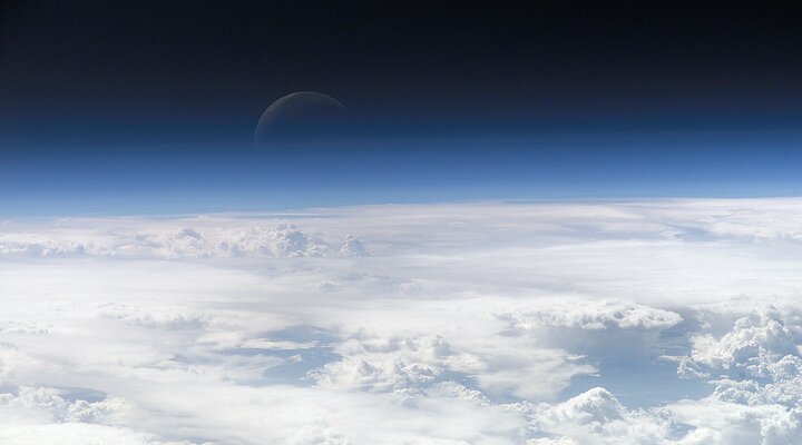 A part of the Earth’s atmosphere as seen from the International Space Station (ISS) 