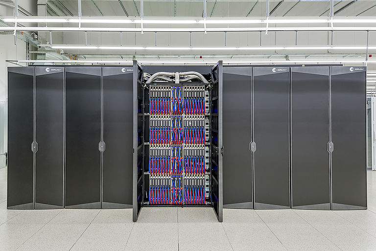 The first cabinets of the “Alps” research infrastructure.