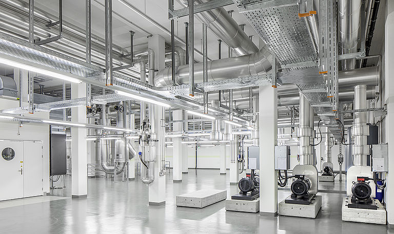 Cooling infrastructure in the resource deck.