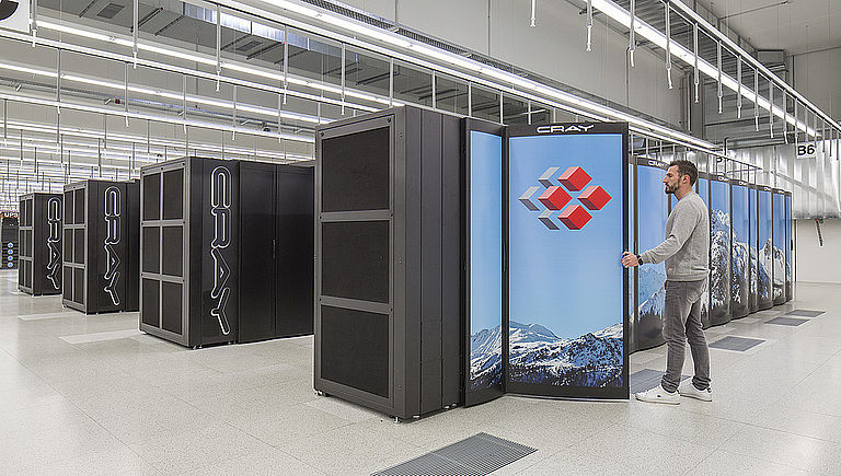 The Piz Daint supercomputer.